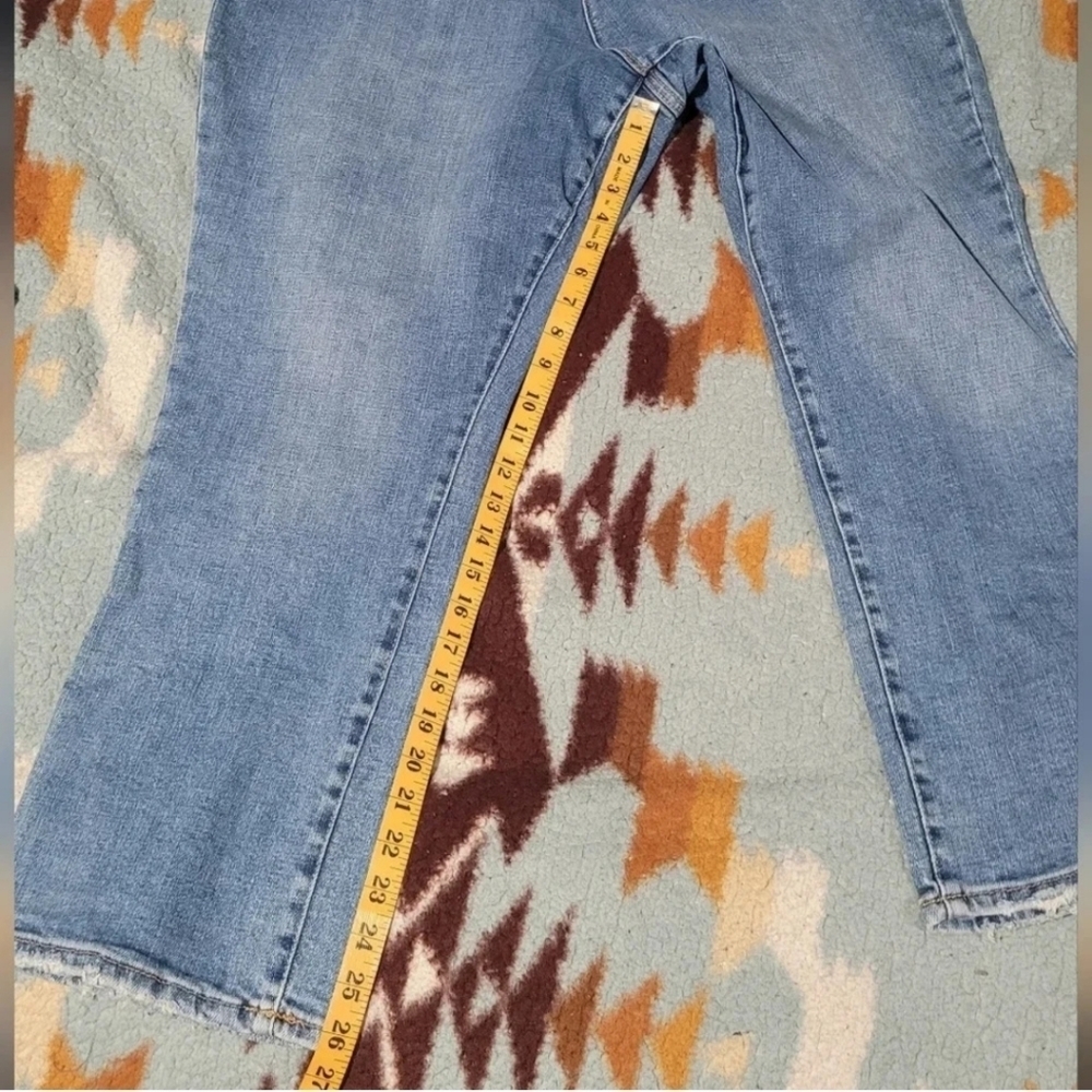 Good American Good Leg high rise indigo205 distressed pockets straight jeans - Picture 10 of 13